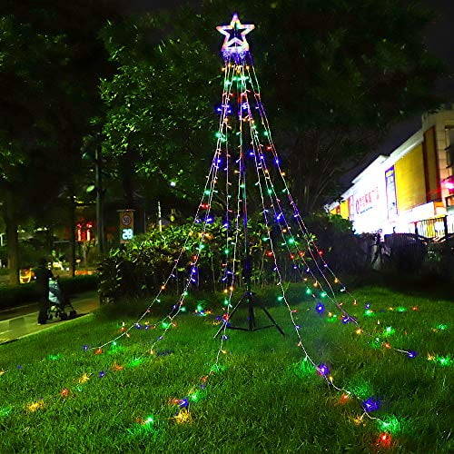 Funiao Christmas Decorations Outdoor Lights, 317 Led Star Outside ...