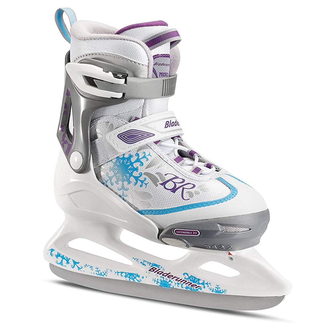 Bladerunner Girls Micro Ice Skates Ice Skates, Kids, White/Light Blue
