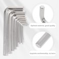 thumbnail image 3 of Minkissy 12Pcs T-Type Hexagon Wrench Set L-Wrench Key Spanner for Vehicle Maintenance and Appliance Repair Silver, 3 of 4