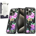 thumbnail image 2 of Designed for Samsung Galaxy S23 Ultra Modern Design Pattern Fused Hybrid Hard PC + TPU Rubber Shockproof Drop Protection Impact Phone Case Cover [Tropical Roses Floral], 2 of 4