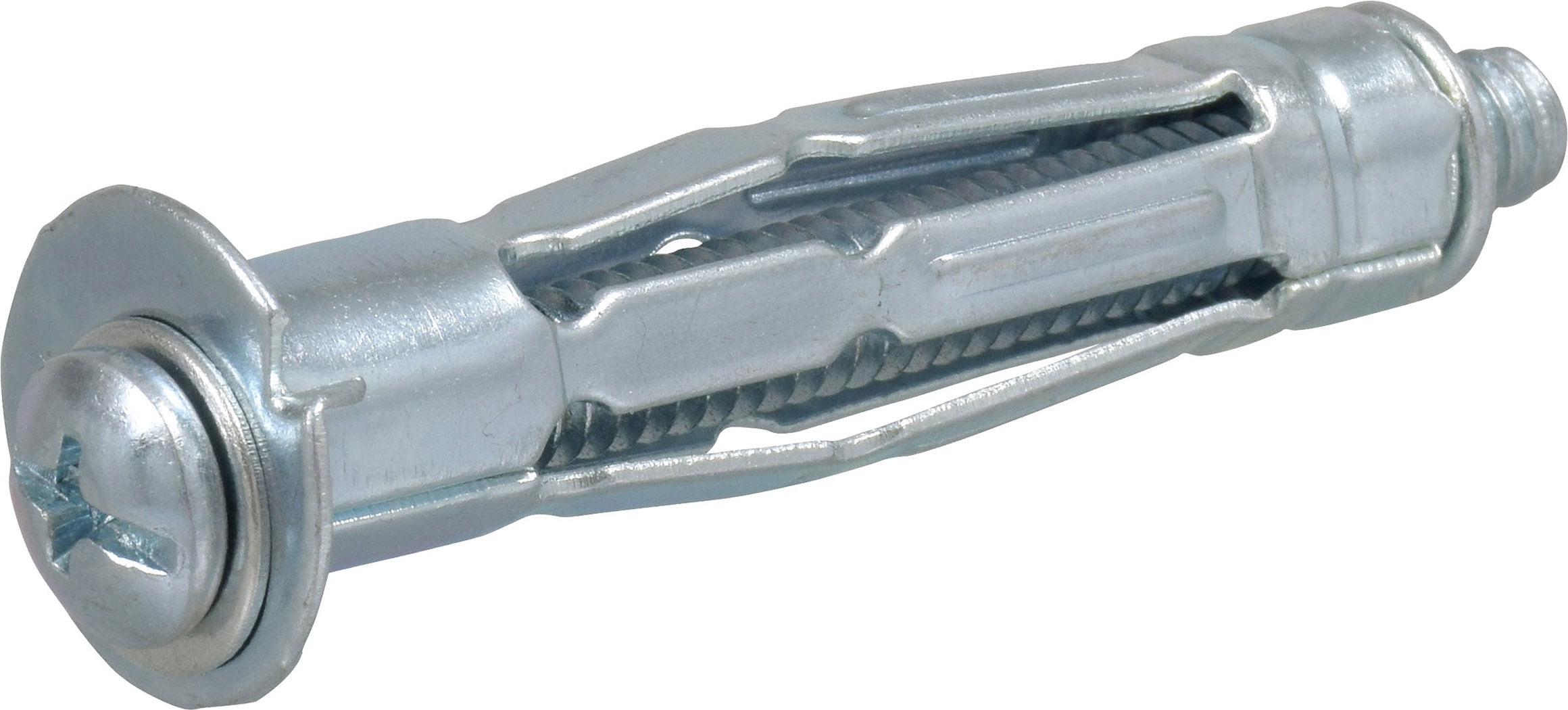 (5 pack) Hillman Hollow Wall Mult-Material Anchor Screws, 1/4" Short, Steel, Zinc, Corrosion Resistant, 80 lbs, Silver, 2 sets