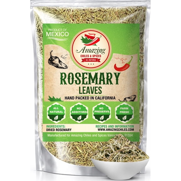 Dried Rosemary Leaves, 3 oz. Premium All Natural Herbs and Spices for Meat, Fish, Oils, Dips, Tea. Farm Fresh