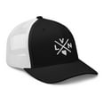 thumbnail image 3 of Retro Las Vegas Trucker Hat Mesh LVN Cross Trucker Cap (Black/ White), 3 of 4