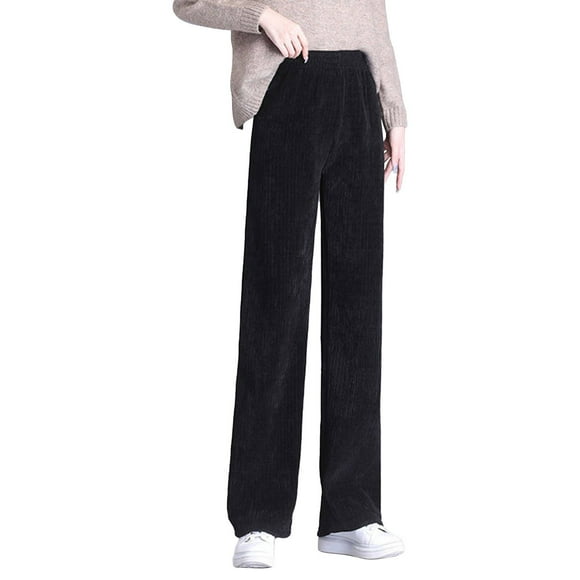 Outfmvch Joggers For Women High Waisted Jeans For Women Straight Tube Thermal Insulation High Harlan Plush Waist Pants Thickened Casual Pants Loose Women'S Casual Pants Cargo Pants Women Black L