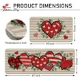 thumbnail image 3 of Valentine''s Day Red Love Heart Kitchen Rugs Set of 2, Eucalyptus Leaves Stripes Plaid Check Kitchen Mats Decor, Anniversary Wedding Holiday Floor Door Mat Home Decorations -17x30 and 17x47 Inch, 3 of 6