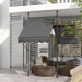 thumbnail image 3 of SSLZ 5' x 4' Manual Retractable Awning, Non-Screw Patio Awning, UV Resistant, for Window or Door, Dark Gray, 3 of 7