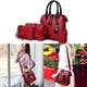 thumbnail image 1 of Bolso de mano de Moda para mujer Macarena 4 piezas rojo, 1 of 8