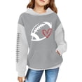 thumbnail image 2 of XQYLOS Teen Girls Football Hoodie Oversized Crewneck Sweatshirt Baseball Graphic Long Sleeve Pullover 2025 Fall Cute Casual Sweater, 2 of 7