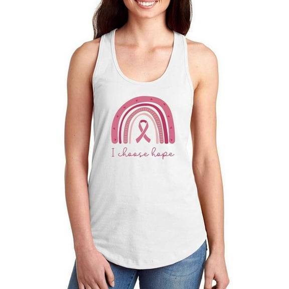 I Choose Hope. Pink Rainbow Racerback Tank Women -Smartprints Designs, Female Large