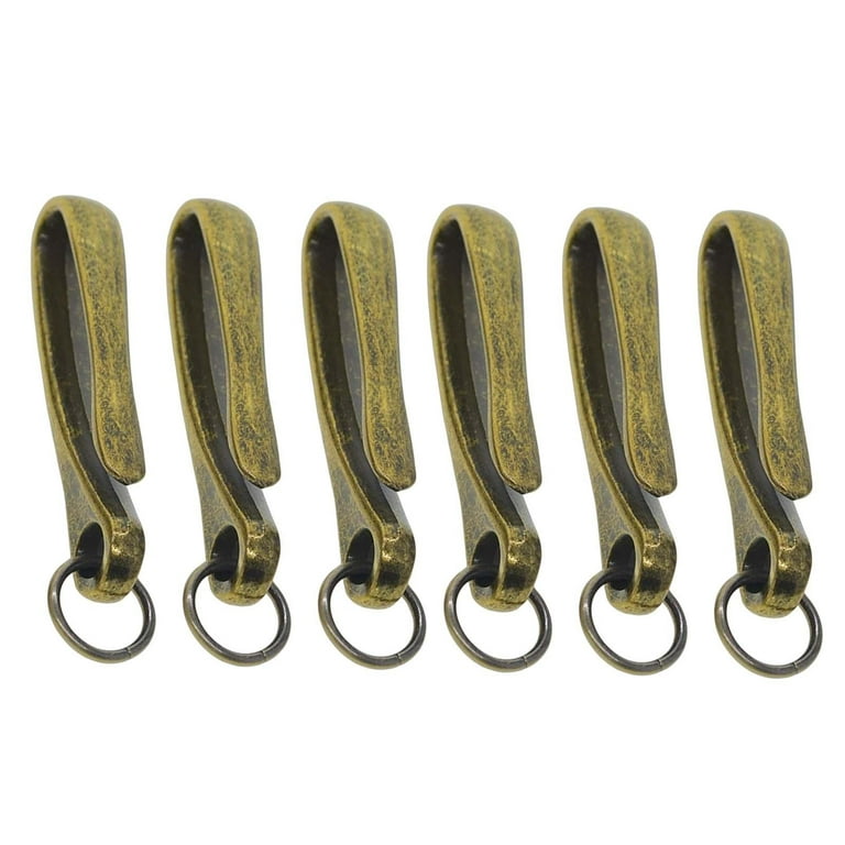 6Pcs Japanese Fish Hook Keychain Belt Clip Purse Wallet Holder dark bronze