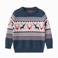 thumbnail image 4 of NOLDARES Christmas Sweater Kids,Toddler Boys Sweater Kids Winter Warm Sweater Crewneck Pullover Tops,A112-Blue, 4 of 4