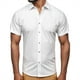 thumbnail image 1 of Camisas De Vestir Para Hombre Slim Fit Hombres Primavera Verano Casual Manga corta Camisas de playa Top Blusa Camisas (White, XL), 1 of 5