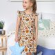 thumbnail image 4 of Balery Thanksgiving with Food Camisón de princesa para niñas, pijama de algodón con mangas abullonadas, suave y bonito.-Small, 4 of 6