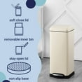 thumbnail image 3 of happimess Betty Retro 8-Gallon Step-Open Trash Can, Limestone Beige, HPM1007F, 3 of 11