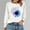 White, variant on Jacenvly Womens Sweatshirt Long Sleeve Print Crewneck Sweatshirt For Women Casual Fashion Soft Warmth Pullover Sweaters