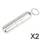 thumbnail image 1 of 2xPill Box Botella de primeros auxilios Aleación de aluminio Supervivencia para viajes de emergencia 2 piezas, 1 of 10