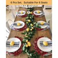 thumbnail image 4 of 13 Inch Round Placemats Set of 6, Red Plaid Snowman Christmas Non Slip Heat Insulation PP Table Mats, Snowflake Red Truck Xmas Tree Gifts Washable Place Mats for Kitchen Dining Party Table Decor, 4 of 7