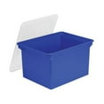 thumbnail image 6 of Plastic File Tote Letter/Legal Files, 18.5" x 14.25" x 10.88", Blue/Clear, 6 of 7