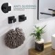 thumbnail image 5 of Gancho de pared cuadrado para albornoces, 2 unidades, abrigos, baño, cocina, garaje, acero inoxidable, negro mate, 5 of 5