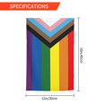thumbnail image 3 of SPXUBZ Pride Rainbow LGBT Linen Garden Flag Gay Lesbian Transgender Bisexual Outdoor Decor 12"x18", 3 of 6