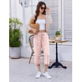 thumbnail image 4 of Ekouaer Womens Capri Pajama Pants 2026 Wide Leg Lounge Sleep Pants Soft Comfy Drawstring Pj Bottoms with Pockets, 4 of 7