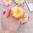 thumbnail image 5 of 20 pinzas para el pelo de flor de Plumeria hawaiana con pasadores de perlas para fiesta en la playa, evento de boda (colores mezclados, 2 piezas para cada color), 5 of 5
