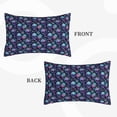 thumbnail image 2 of Honeii Flower Blue Skull Decorative Throw Pillow Case - Elevate Your Couch, Sofa, or Bed with Stylish Home Decor, Perfect Gift Idea-16"x24", 2 of 6