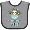 thumbnail image 3 of Inktastic Teacup Raccoon I Love My Papa Boys or Girls Baby Bib, 3 of 4