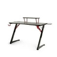 thumbnail image 3 of Seville Classics airLIFT Computer Writing Study Desk, Black and Red, 47" Carbon Fiber Z Frame, 3 of 13