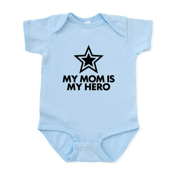CafePress - My Mom Is My Hero Infant Bodysuit - Baby Light Bodysuit, Size Newborn - 24 Months