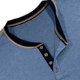thumbnail image 6 of FRSASU Men's Henley Shirts Short Sleeve Casual Basic T-Shirts Fashion Classic Lightweight Button Tee Tops Light Blue, 6 of 6