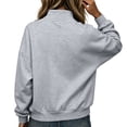 thumbnail image 4 of Dwellite Womens Oversized Sweatshirt Crewneck Sweater Casual Fall Comfort Workout Gym Lounge Wear Winter Loose Fit Shirts Gray L, 4 of 5