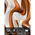 thumbnail image 7 of Burnt Orange White Moire Cloth Napkins Set of 4 Reusable Dinner Napkins, Modern Abstract Art Cocktail Napkin Washable Table Napkins for Wedding/Holiday Party/Baby Shower 20"x20", 7 of 7