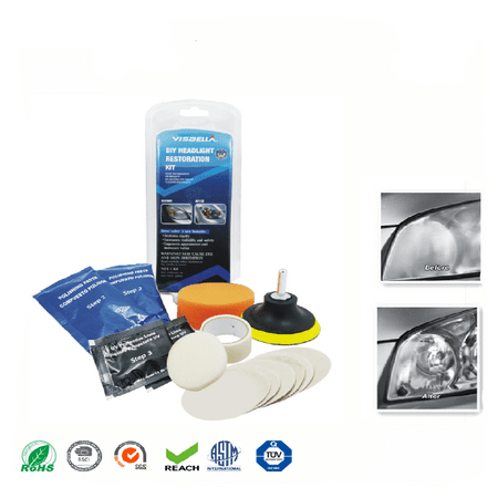 Car Headlight Lens Restoration Kit System Professional Restorer Polishing Protection Tool (Best Way To Polish Headlight Lens)