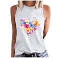 thumbnail image 2 of QUNYINEY Muscle Tank Tops Women Crewneck Sleeveless Casual Love Heart Shirts Summer Loose Tank Tops, 2 of 3