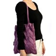 thumbnail image 4 of Minimalist Reto Classic Pleated Detail Tote Hand Bag Purple, 4 of 4