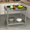 thumbnail image 2 of Kojooin Stainless Steel Commercial Work Table, 36 x 30 Inch Prep Table with Foldable Base and Adjustable Undershelf, 2 of 8