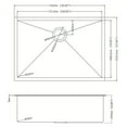 thumbnail image 3 of 30 Inches Kitchen Sink 304 Stainless Steel Sink Single Bowl Kitchen Sink 16 Gauge Stainless Steel Including Strainer, Bottom Grid, Roll-Up Drying Rack, 3 of 7