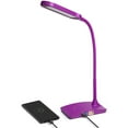 thumbnail image 1 of TW Lighting LED Desk Lamp with USB Charging Port Dimmable Study Home Office Lamps Purple, 1 of 7