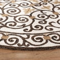 thumbnail image 4 of Safavieh Chelsea Aragon Oriental Wool Area Rug, Ivory/Dark Brown, 5'6" x 5'6" Round, 4 of 12