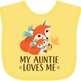 thumbnail image 3 of Inktastic Auntie Loves Me Woodland Fox Boys or Girls Baby Bib, 3 of 4