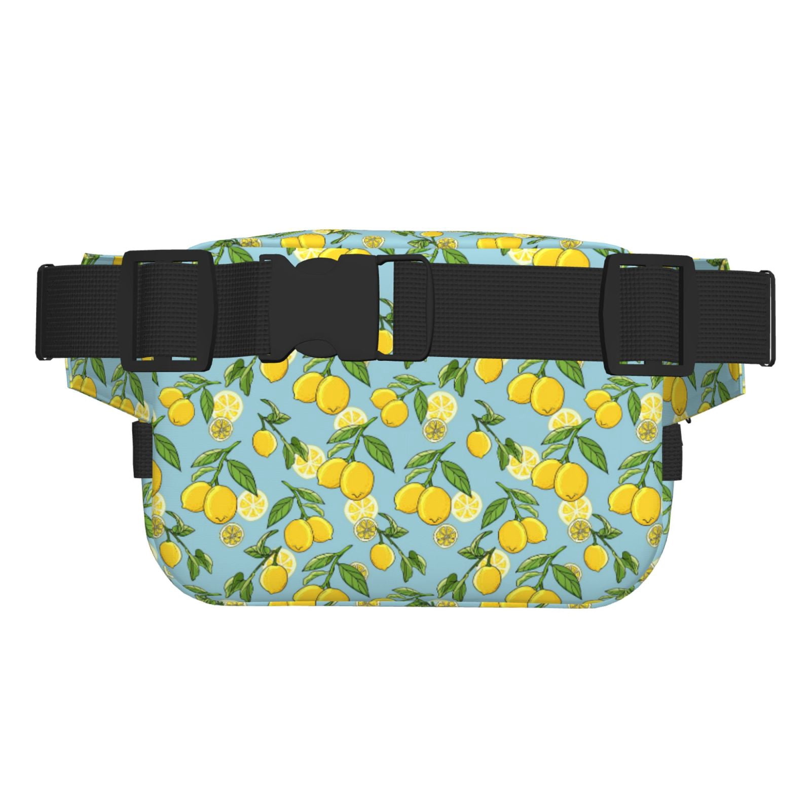 Fuzoiu Lemon (3) Print Unisex Square Double Layer Waist Bag,Crossbody Fanny Pack Travel Workout Accessory