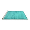 thumbnail image 2 of Ahgly Company Machine Washable Indoor Rectangle Abstract Turquoise Blue Modern Area Rugs, 7' x 9', 2 of 4