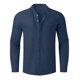 thumbnail image 4 of Ceisia Men's Relaxed Fit Linen Blend Stand Collar Shirt, Solid Color Long Sleeve Casual Button-Up Top Gifts, 4 of 6
