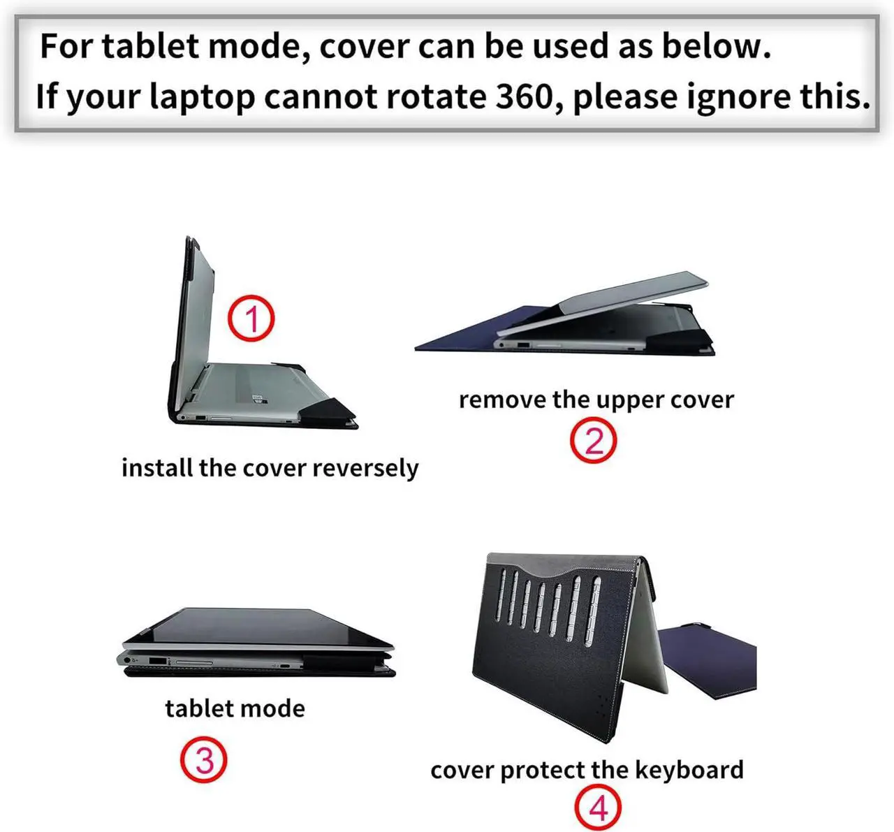 Laptop Case Cover for Lenovo IdeaPad 5 2-in-1 16AKP10 /16IAL10 Sleeve(Not for Other Models),16 inch PU Leather Notebook PC Protective Bag with Pen Holder