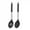 Black 2Pcs, variant on 2 Pcs Silicone Cooking Spoons Kit with Stainless Steel Handle Salad Mixing Spoon Set Nonstick Cooking Tools Kitchen Utensils