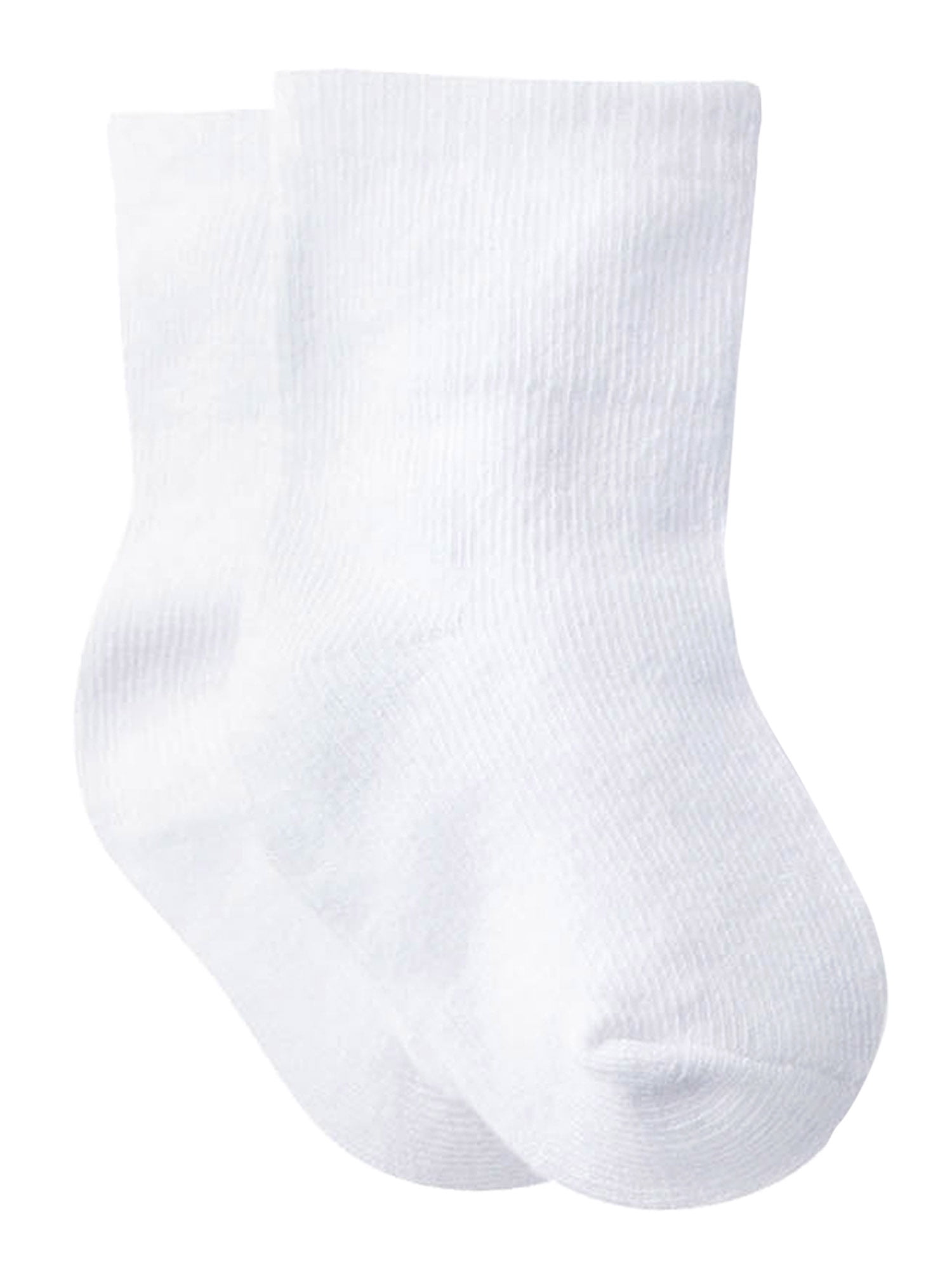 Gerber Baby Gender Neutral White Wiggle-Proof Jersey Socks, 4-Pack, Sizes 0/6 Months - 6/12 Months