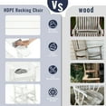 thumbnail image 3 of Patio Slat Rocking Chair, HDPE Plastic Weather Resistant Porch Rocker,White, 3 of 8