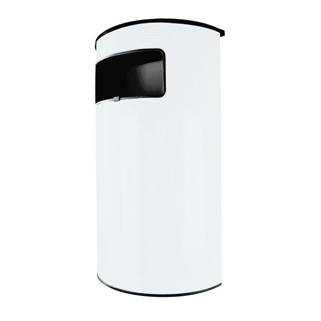 Bote De Basura Jofel Media Luna Con Tapa Tipo Cenicero Gris 45.5L