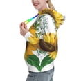 thumbnail image 3 of Yiaed Sunflowers (2) Print Womens Casual Hoodies Crew Neck Long Sleeve Sweatshirts With Pocket Pullover Tops Women's Hooded Sweatshirt-Medium, 3 of 5